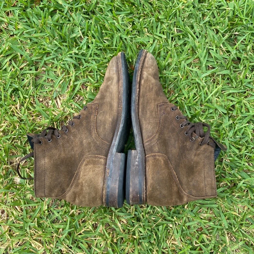 Thursday Boot Co President Brown Suede Lace Up Boots Mens 10.5 Handcrafted